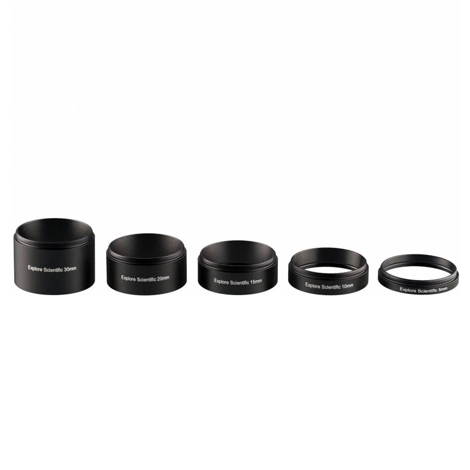 Explore Scientific Extension Ring Set M48x0.75 - 5 pieces (30, 20, 15, 10 and 5 mm)